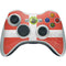 Denmark Flag Distressed Xbox 360 Wireless Controller Skin